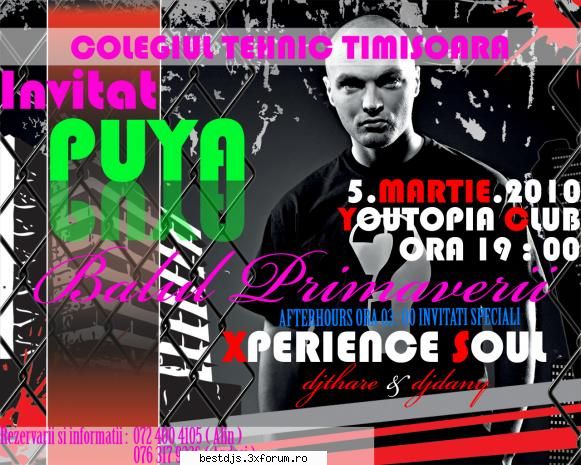 vineri 5.03.2010 vineri, martie 2010 youtopia club, timisoara: balul primaverii colegiul tehnic